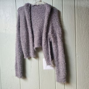 Grey knit cardigan